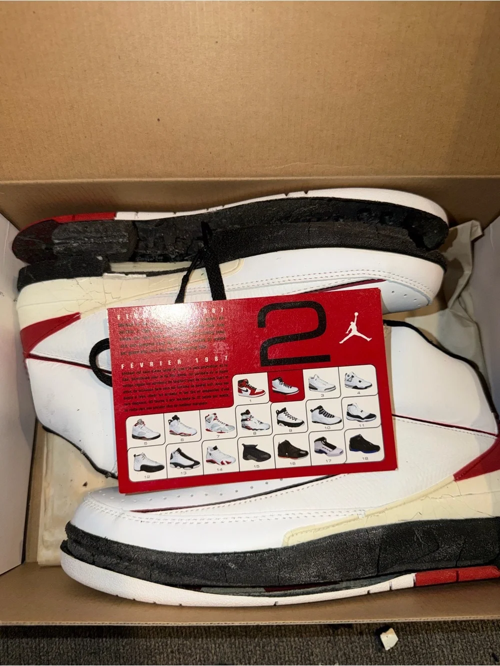 Jordan 2 Retro ‘White Varsity Red (2004)’ Size 8M